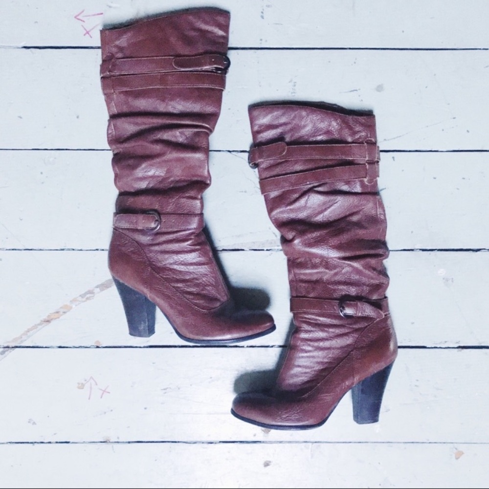 Steve Madden Faux Leather Knee High Boots